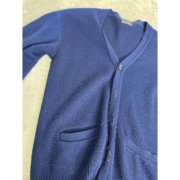 Vintage 80s JCPenny Acrylic Cardigan Sweater Men's Size Large Blue - Picture 5 of 12